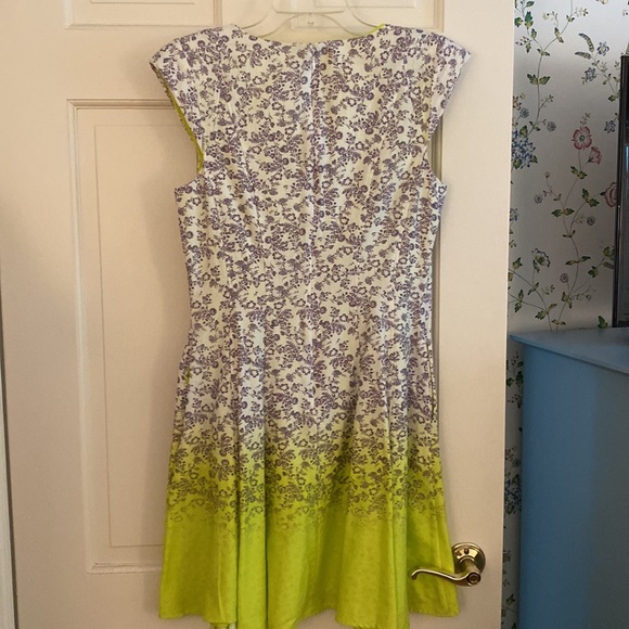 Summer fun purple floral print dress with ombré neon detail - Picture 5 of 6